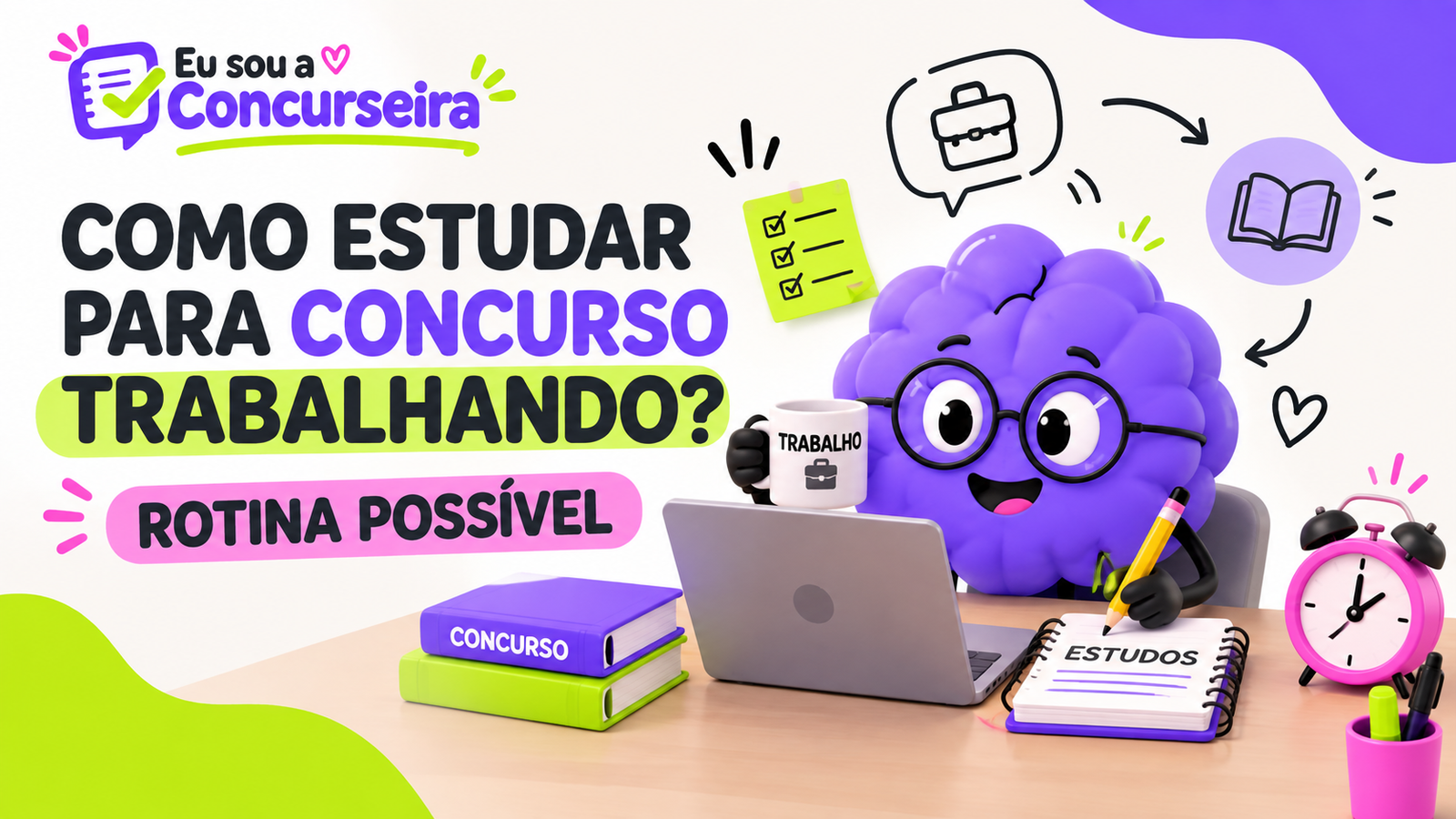 Como estudar para concurso trabalhando: rotina possível